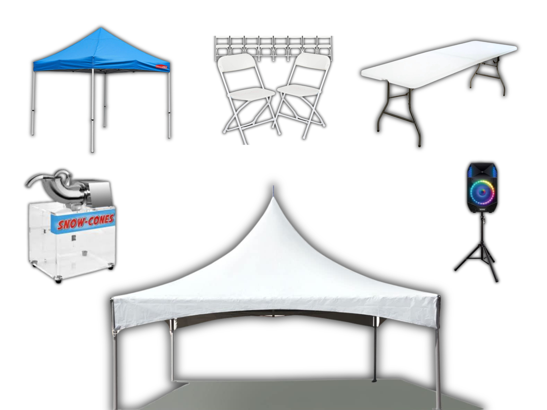 Party add-on equipment and extras available for rent in Lakeland, FL